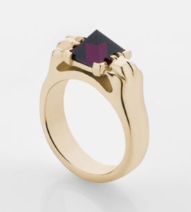 Meadowlark jewellery, gold ring, gold ring with stone, 